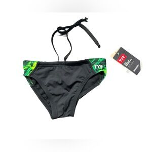TYR boys youth athletic Durafast Cadence racer swim trunks bottoms size 24 NWT